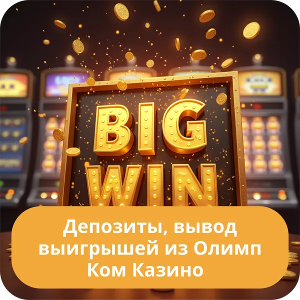 Депозиты, вывод выигрышей из Олимп Ком Казино